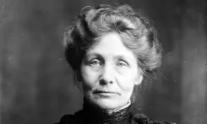 Emmeline Pankhurst suffragett leader.