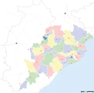 Orissa locator map