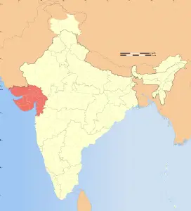 India Gujarat locator map