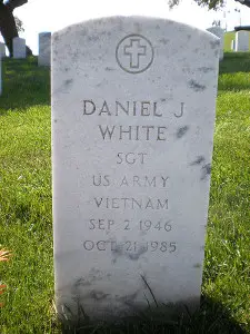White's headstone.