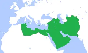 Map of the Abbasid Caliphate at its greatest extent, c. 850.