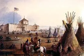 In 1849, Old Chief Smoke moved his Wagluhe camp to Ft. Laramie, Wyoming.