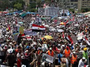 Demonstration in Cairo in support of Morsi 