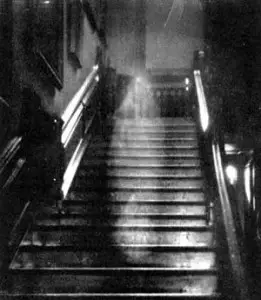 Brown Lady of Raynham Hall, a claimed ghost photograph by Captain Hubert C. Provand.