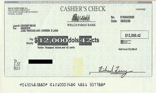 does bank of america do cashiers checks